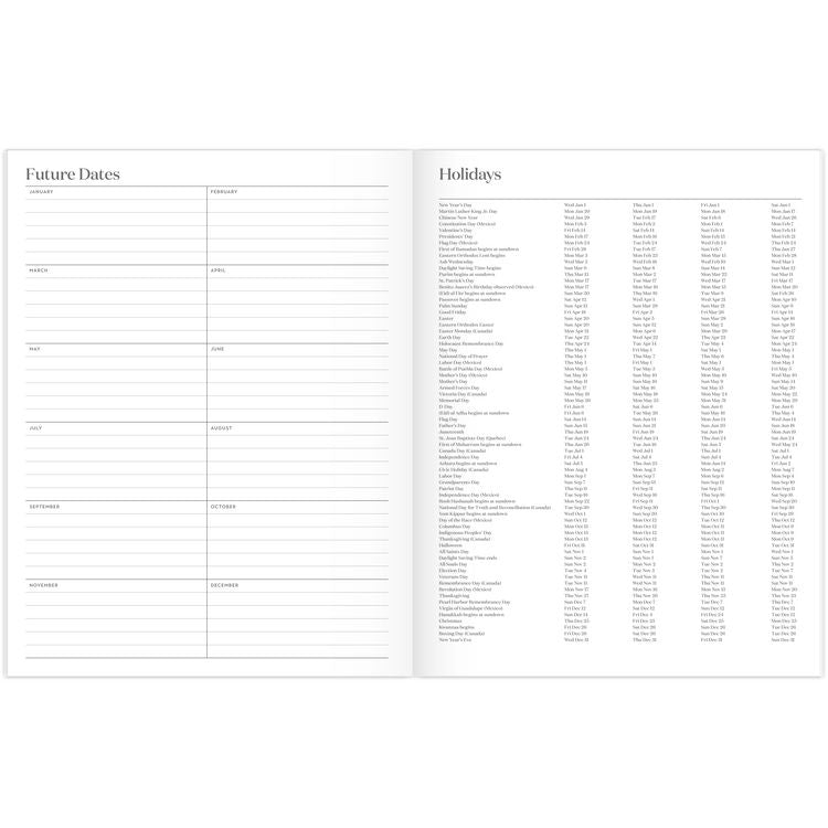 Workstyle Monthly Stitched Planner, Geometric Artwork, 11 x 8.5, Seaside Blue/Gold Cover, 12-Month (Jan to Dec): 2025