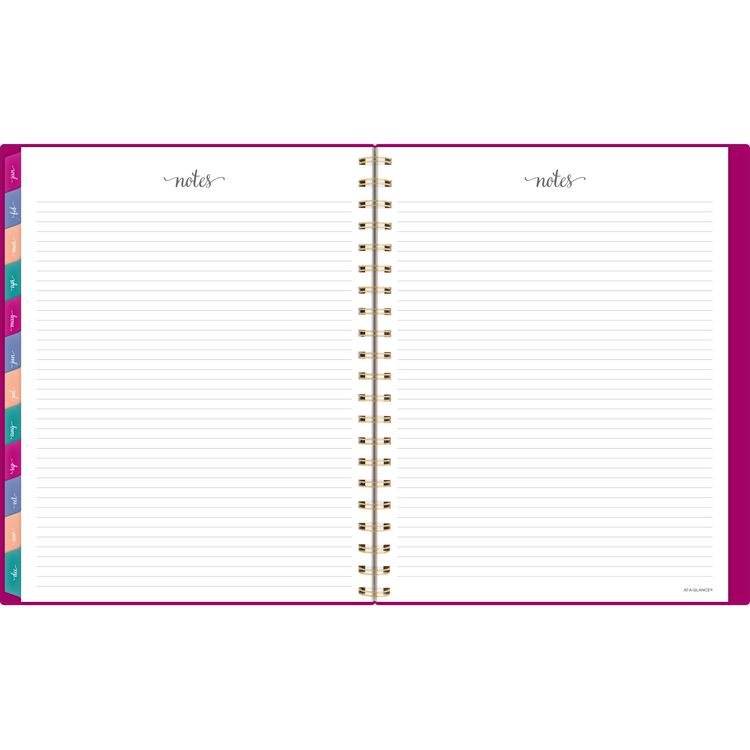 Harmony Weekly/Monthly Poly Planner, Weekly: Vertical Format, 11 x 9.38, Purple/Gold Cover, 13-Month (Jan to Jan): 2025-2026