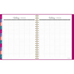 Harmony Weekly/Monthly Poly Planner, Weekly: Vertical Format, 11 x 9.38, Purple/Gold Cover, 13-Month (Jan to Jan): 2025-2026