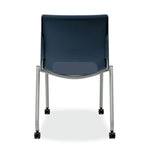 Motivate Four-Leg Stacking Chair, Up to 300 lbs, 18" Seat Height, Regatta Seat and Back, Platinum Base, 2/Carton