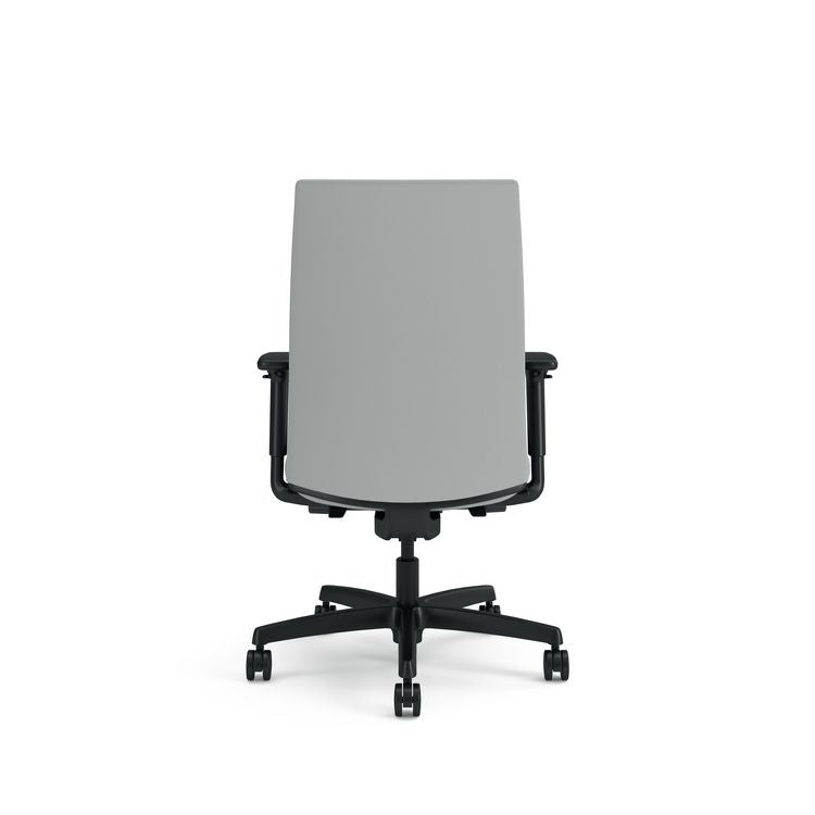 Ignition 2.0 Vinyl Upholstered Mid-Back Task Chair, Adjustable T-Arms, 17" to 21.5" Seat Height, Flint Seat/Back, Black Base