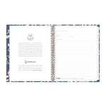 One Tree Planted Effie Weekly/Monthly Planner, Floral Artwork, 11" x 8.5", Blue/Peach/Green Cover, 12-Month (Jan-Dec): 2025