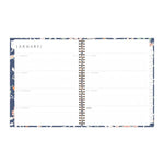 One Tree Planted Effie Weekly/Monthly Planner, Floral Artwork, 11" x 8.5", Blue/Peach/Green Cover, 12-Month (Jan-Dec): 2025