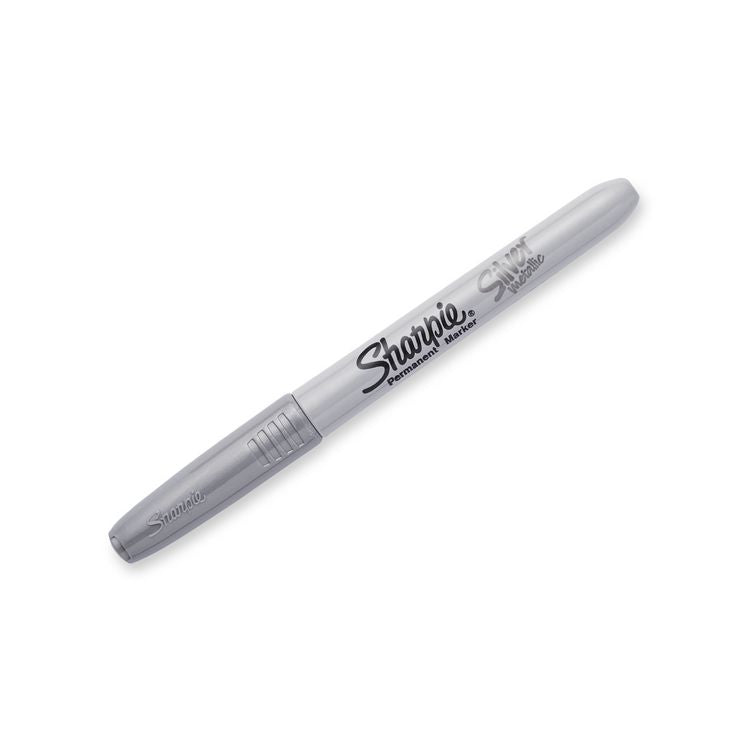 Metallic Fine Point Permanent Markers, Metallic Silver, 36/Pack