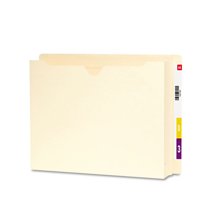 Heavyweight End Tab File Jacket With 2" Expansion, Straight Tab, Letter Size, Manila, 25/box