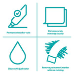 Easy Erase Permanent Marker Whiteboard Surface, Laminate Film, 36" x 24", White