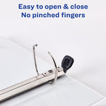 Heavy-Duty View Binder with DuraHinge and One Touch EZD Rings, 3 Rings, 2" Capacity, 11 x 8.5, White, 6/Carton