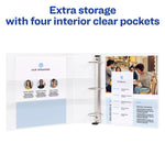 Heavy-Duty View Binder with DuraHinge and One Touch EZD Rings, 3 Rings, 2" Capacity, 11 x 8.5, White, 6/Carton