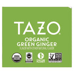 Tea Bags, Organic Green Ginger, 16/Box, 6 Boxes/Carton