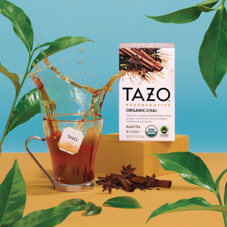 Tea Bags, Organic Chai, 16/Box, 6 Boxes/Carton