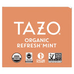 Tea Bags, Organic Refresh Mint, 16/Box, 6 Boxes/Carton