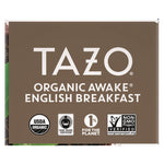 Tea Bags, Organic Awake English Breakfast, 16/Box, 6 Boxes/Carton
