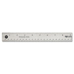 Stainless Steel Office Ruler With Non Slip Cork Base, Standard/metric, 18" Long