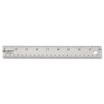 Stainless Steel Office Ruler With Non Slip Cork Base, Standard/metric, 18" Long
