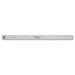 Stainless Steel Office Ruler With Non Slip Cork Base, Standard/metric, 18" Long