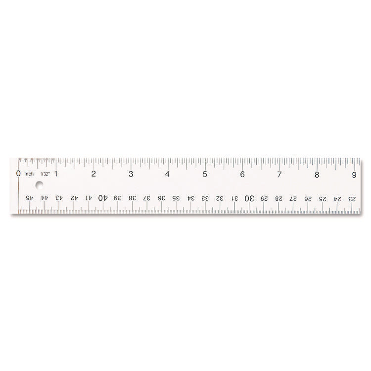 Clear Flexible Acrylic Ruler, Standard/metric, 18" Long, Clear