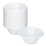 Plastic Dinnerware, Bowl, 12 oz, White, 125/Pack