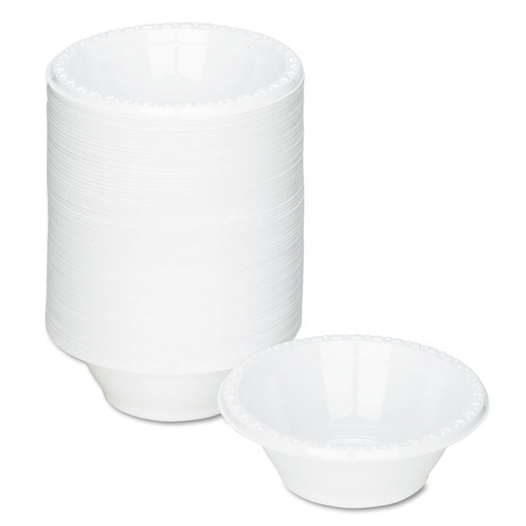 Plastic Dinnerware, Bowl, 5 oz, White, 125/Pack