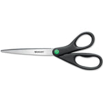 KleenEarth Scissors, 9" Long, 3.75" Cut Length, Straight Black Handle