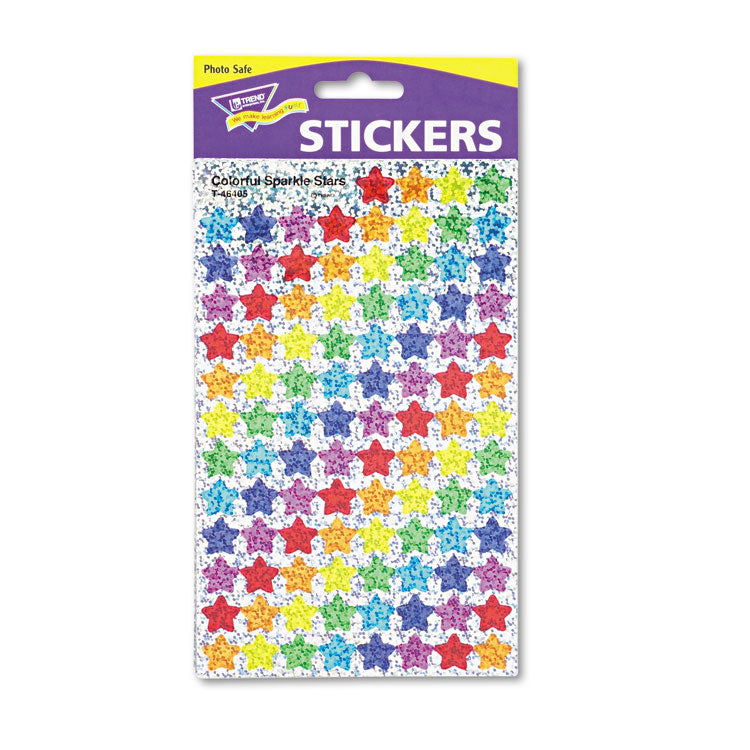 Superspots And Supershapes Sticker Variety Packs, Colorful Sparkle Stars, Assorted Colors,1,300/pack