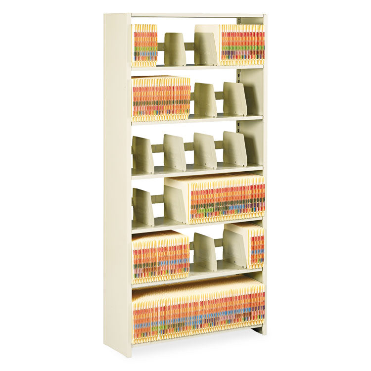 Snap-Together Steel Six-Shelf Closed Starter Set, 36w X 12d X 76h, Sand