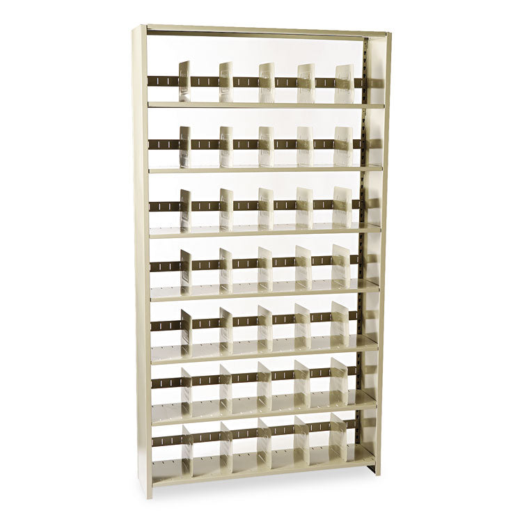 Snap-Together Steel Seven-Shelf Closed Starter Set, 48w X 12d X 88h, Sand