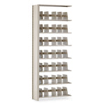 Snap-Together Seven-Shelf Closed Add-On Unit, Steel, 36w X 12d X 88h, Sand