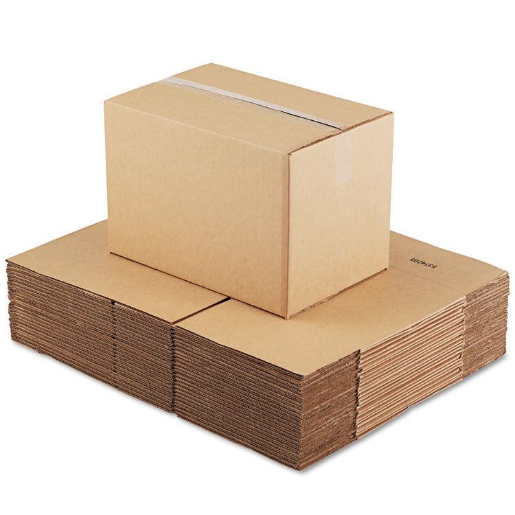 Fixed-Depth Corrugated Shipping Boxes, Regular Slotted Container (RSC), 12" x 18" x 12", Brown Kraft, 25/Bundle