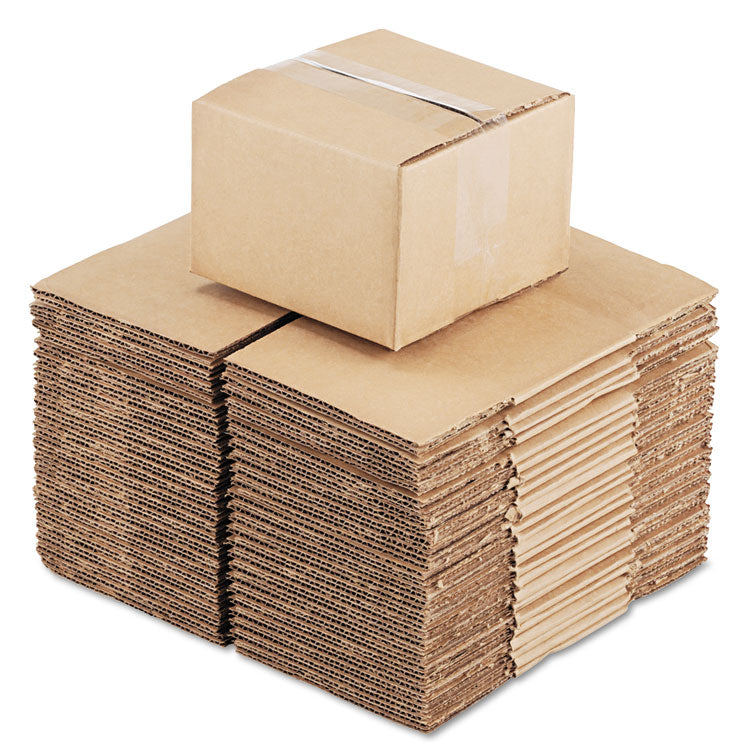 Fixed-Depth Corrugated Shipping Boxes, Regular Slotted Container (RSC), 6" x 6" x 4", Brown Kraft, 25/Bundle