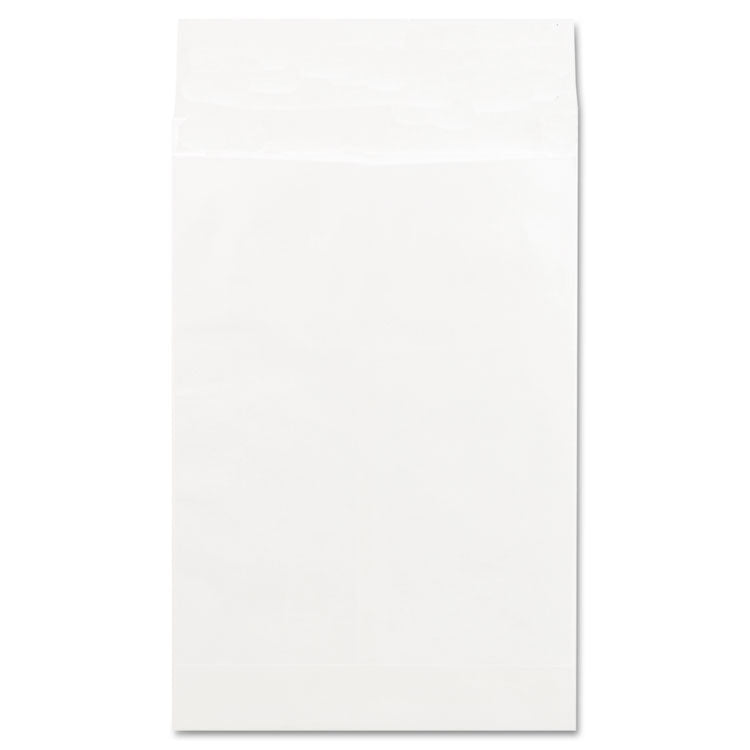 Deluxe Tyvek Expansion Envelopes, Open-End, 2" Capacity, #15 1/2, Square Flap, Self-Adhesive Closure, 12 x 16, White, 100/Box