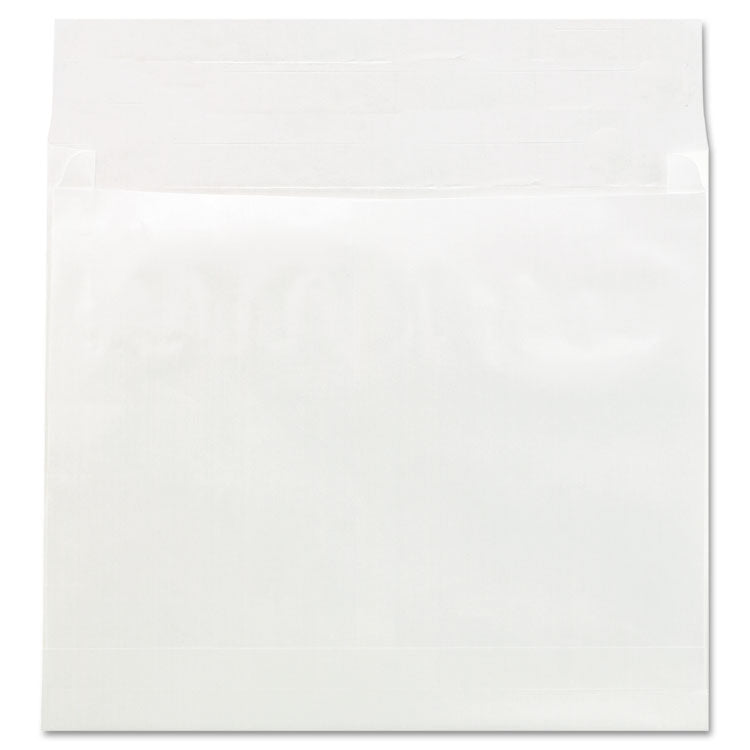Deluxe Tyvek Expansion Envelopes, Open-Side, 4" Capacity, #15 1/2, Square Flap, Self-Adhesive Closure, 12 x 16, White, 50/CT
