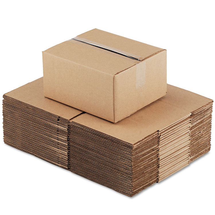 Fixed-Depth Corrugated Shipping Boxes, Regular Slotted Container (RSC), 10" x 12" x 6", Brown Kraft, 25/Bundle