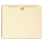 Deluxe Manila File Jackets With Reinforced Tabs, Straight Tab, Letter Size, Manila, 50/box