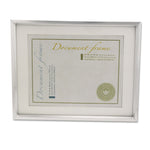 Plastic Document Frame with Mat, 11 x 14 and 8.5 x 11 Inserts, Metallic Silver